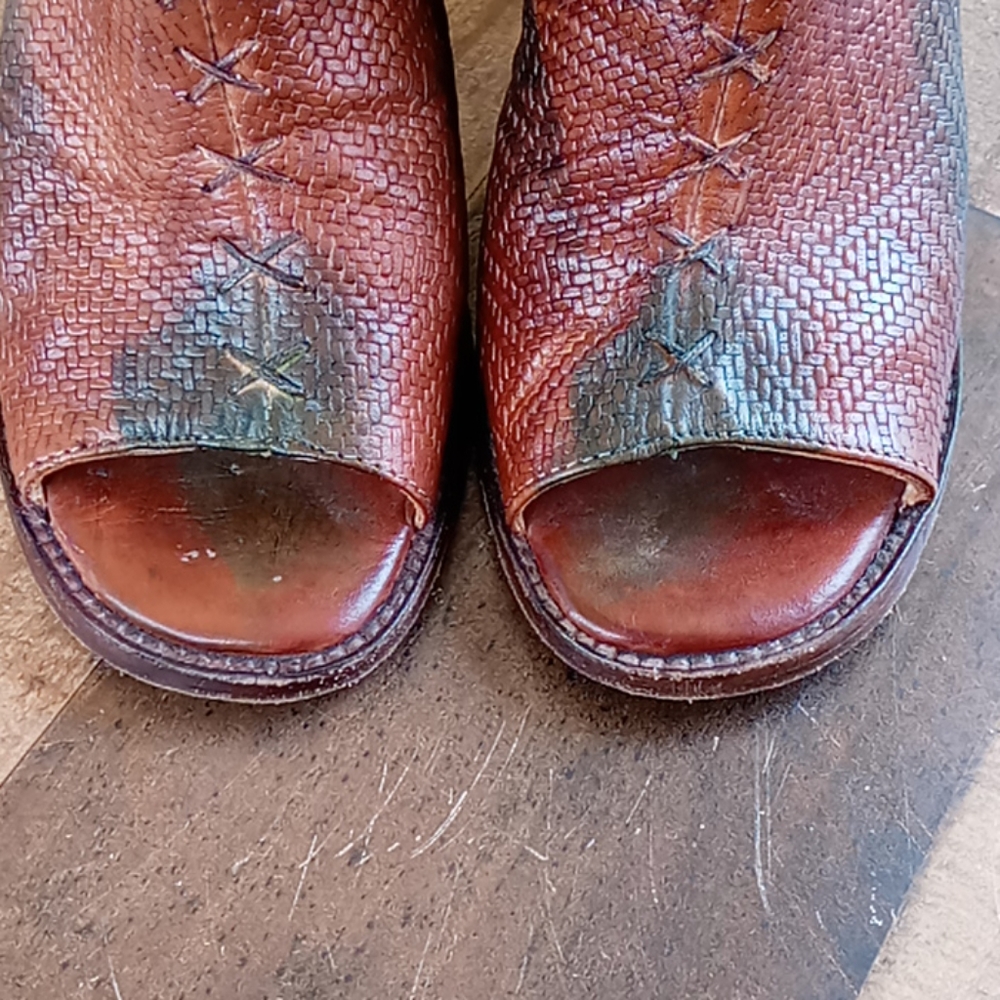 Bed|Stu Leather Ankle Peek Toe Booties - Picture 2 of 7